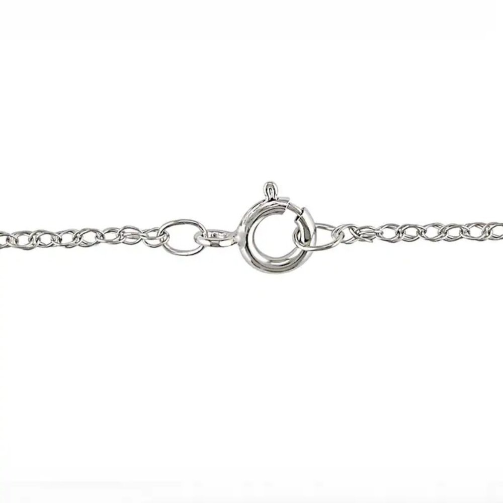 14K White Gold 1/2 CT round Diamond Solitaire Necklace - Picture 4 of 4